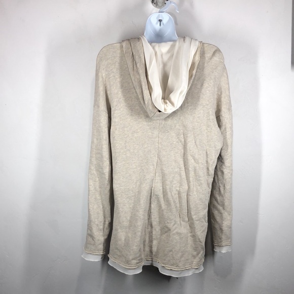 Point Zero tan hooded cardigan size large - Picture 7 of 10